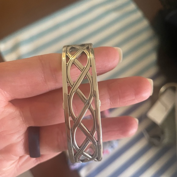 NWOT Brighton Interlok Petite Knot Earrings & Christi Sydney Slim Cuff bracelet - Picture 3 of 4